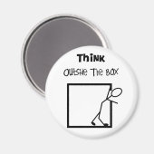 "Denk buiten de doos" T-Hemden Magneet (Voorkant / Achterkant)