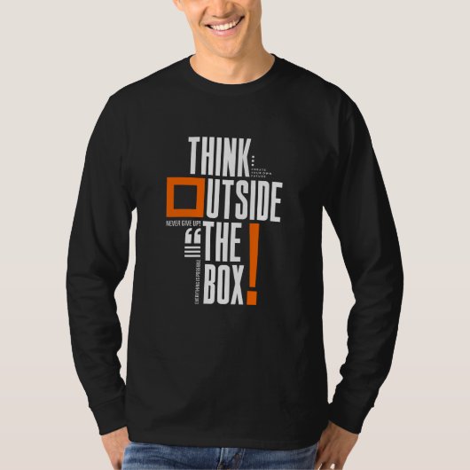 Denk buiten de doos T-shirt (Voorkant)