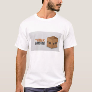 Denk buiten de doos t-shirt