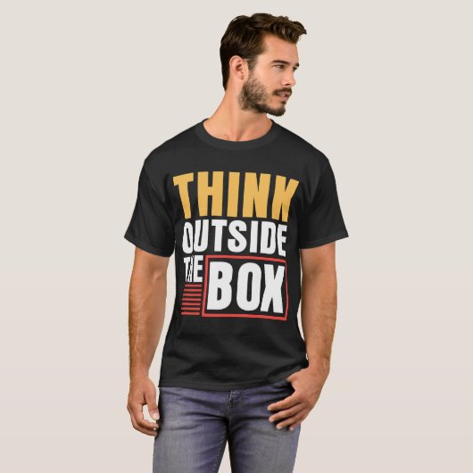 DENK BUITEN DE DOOS T-SHIRT (Voorkant volledig)