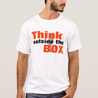 Denk buiten de doos t-shirt