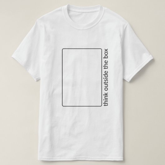 Denk buiten de doos T-shirt na (Design voorkant)