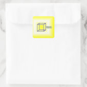Denk buiten de doos! vierkante sticker (Tas)