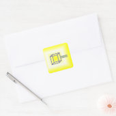 Denk buiten de doos! vierkante sticker (Envelop)