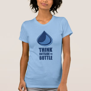 Denk buiten de fles na - Dames in de basistekst T-shirt