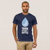 Denk buiten de fles na - Mannen marine T-Shirt (Voorkant volledig)
