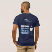 Denk buiten de fles na - Mannen marine T-Shirt (Achterkant volledig)