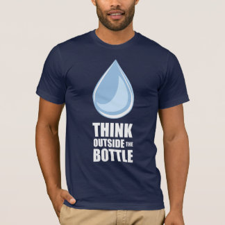 Denk buiten de fles na - Mannen marine T-Shirt