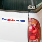 Denk buiten de FOX Bumpersticker (Op Truck)