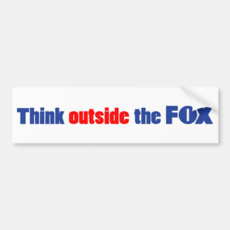 Denk buiten de FOX Bumpersticker