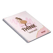 Denk buiten de gebaande paden Lady Boss vrouw Notitieboek (Rechterzijde)