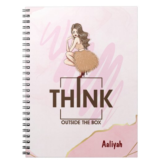 Denk buiten de kaders Dame Baas vrouw Notitieboek (Voorkant)