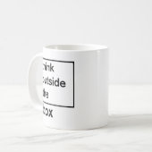 Denk buiten de Koffiebeker Koffiemok (Voorkant links)