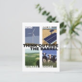 Denk buiten de loop na briefkaart (Staand voorkant)