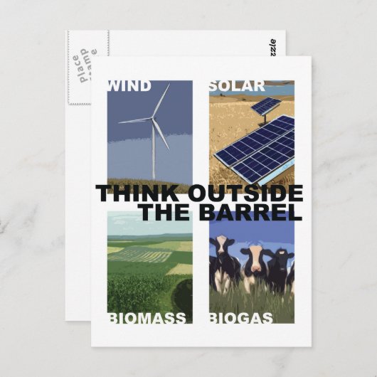 Denk buiten de loop na briefkaart (Voorkant / Achterkant)