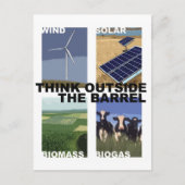 Denk buiten de loop na briefkaart (Voorkant)