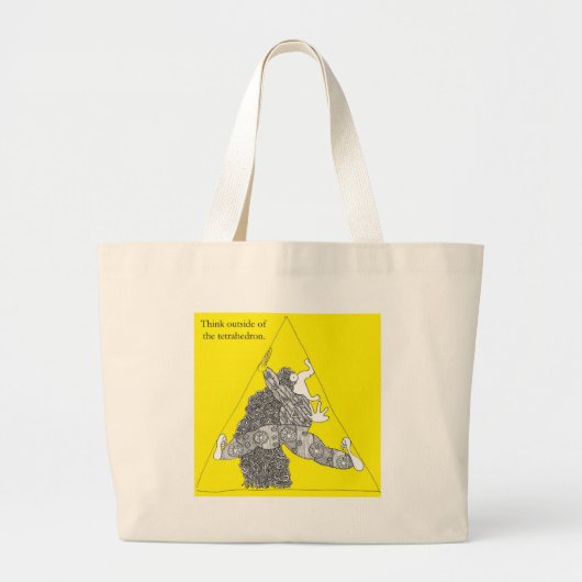 Denk buiten de tetraëder. grote tote bag (Voorkant)