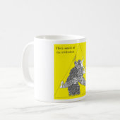 Denk buiten de tetraëder. koffiemok (Voorkant links)