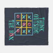 Denk buiten de Trip van de Camping van de Doos Fleece Deken (Voorkant (Horizontaal))