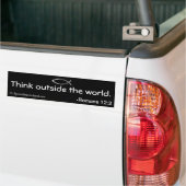 Denk buiten de wereld bumpersticker (Op Truck)