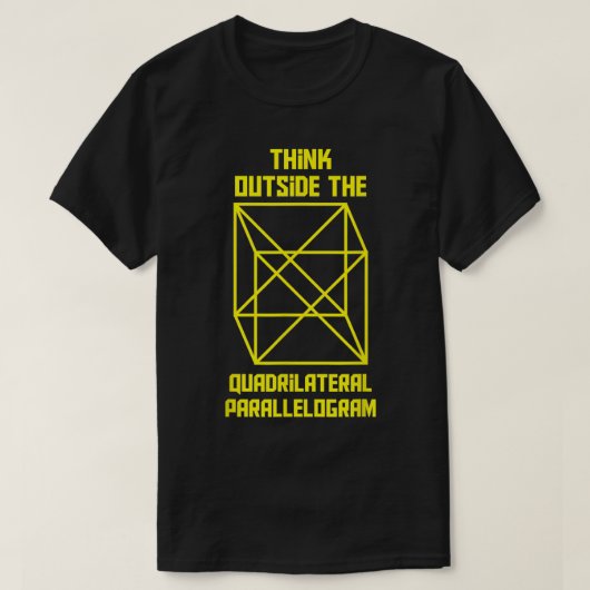 Denk buiten de Wiskunde van het Quadrilaterale Par T-shirt (Design voorkant)