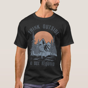 Denk Buiten Geen Doos Vereist Grappig T-shirt
