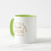 Denk buiten, Geen doos vereist Mok (Voorkant links)