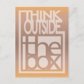 Denk buiten het ontwerp van de boxprijsopgave briefkaart (Voorkant)