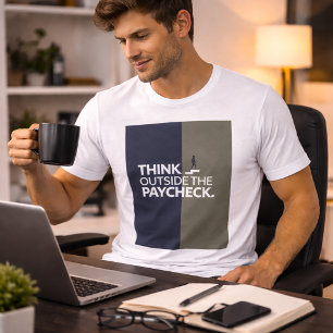 "Denk Buiten het Salaris" Motiverend Ontwerp Tri-Blend Shirt