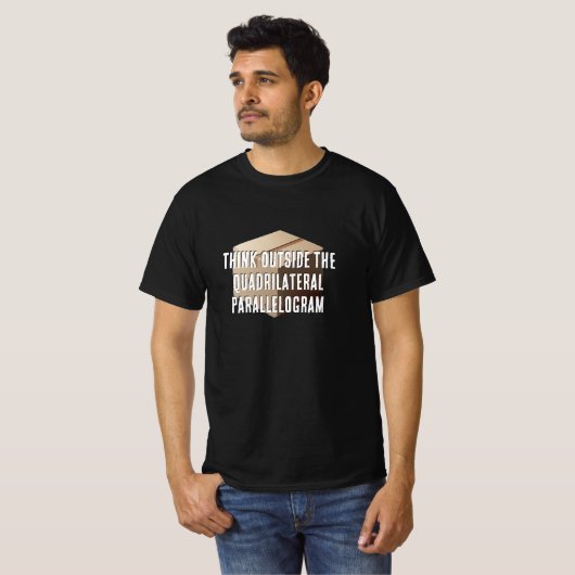 Denk buiten het vierzijdige parallellogram t-shirt (Voorkant volledig)