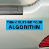 DENK BUITEN JE ALGORITME BUMPERSTICKER (Op auto)