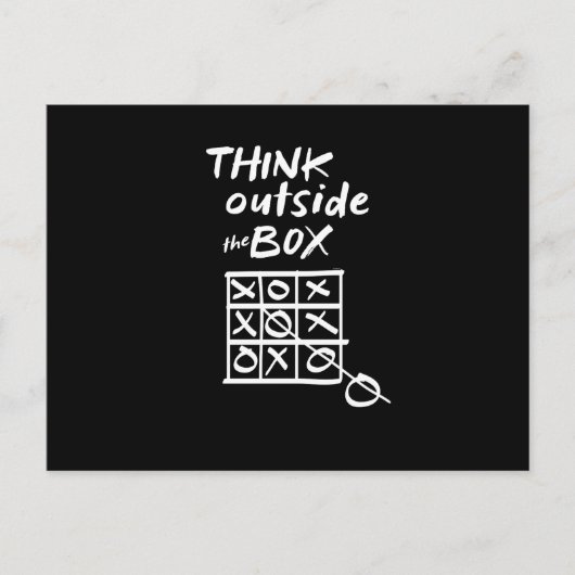 Denk buiten Tac van de Tic van de Doos het Feestdagenkaart (Voorkant)