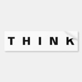 DENK BUMPERSTICKER (Voorkant)