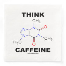 Denk cafeïne (Cafeïne Chemisch Molecuul)