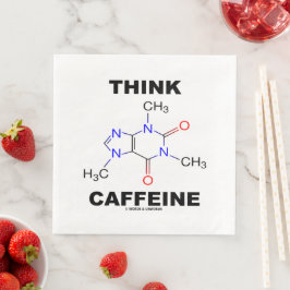 Denk cafeïne (Cafeïne Chemisch Molecuul) Servet
