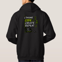 Denk Code Creëer Herhaal Hoodie