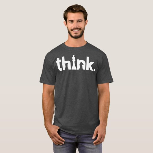 denk dat Chess Matching Gambit Chess Player en T-shirt (Voorkant volledig)