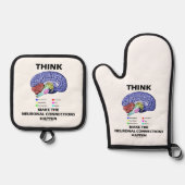 Denk dat de neuronale connecties hersenschudding v ovenwant & pannenlap set (Voorkant)