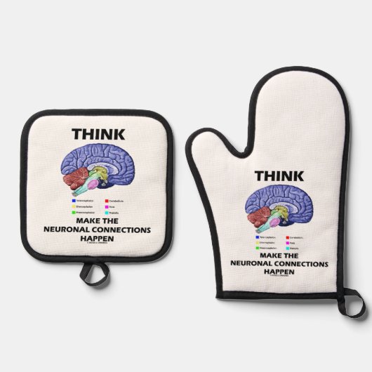 Denk dat de neuronale connecties hersenschudding v ovenwant & pannenlap set (Voorkant)