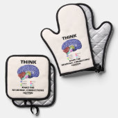 Denk dat de neuronale connecties hersenschudding v ovenwant & pannenlap set (Voorkant / Achterkant)