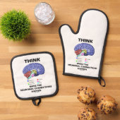 Denk dat de neuronale connecties hersenschudding v ovenwant & pannenlap set (Top down)