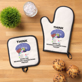 Denk dat de neuronale connecties hersenschudding v ovenwant & pannenlap set