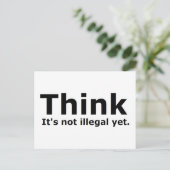 Denk dat het niet illegaal is, maar politiek gedoe briefkaart (Staand voorkant)