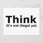 Denk dat het niet illegaal is, maar politiek gedoe briefkaart (Voorkant)