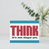 DENK DAT het nog niet illegaal is Briefkaart (Staand voorkant)