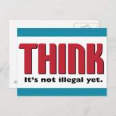 DENK DAT het nog niet illegaal is Briefkaart (Voorkant / Achterkant)