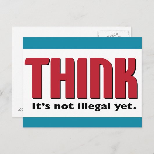 DENK DAT het nog niet illegaal is Briefkaart (Voorkant / Achterkant)