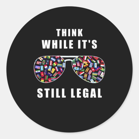 Denk dat het nog steeds legaal is ronde sticker (Voorkant)