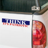 DENK DAT HET PATRIOTISCHE BUMPERSTICKER IS (Op Truck)