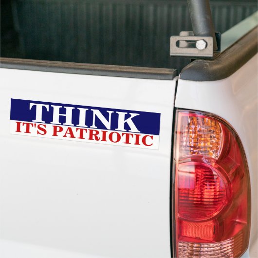 DENK DAT HET PATRIOTISCHE BUMPERSTICKER IS (Op Truck)
